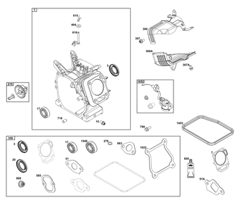 Part Location Diagram of 597076 Briggs and Stratton Shield, Cylinder